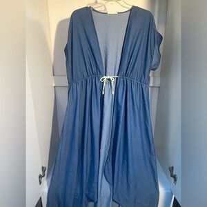 Love In chambray denim duster/kimono